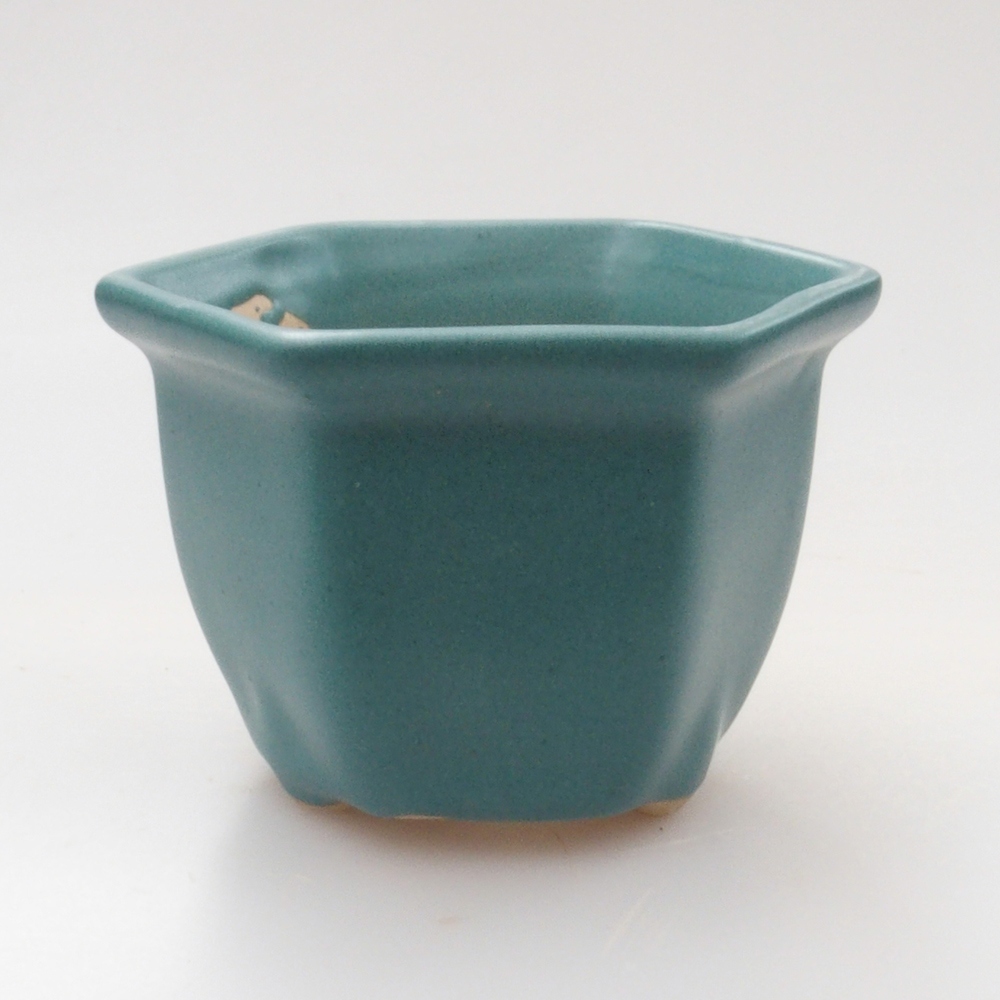 Bol à bonsaï en céramique 6,5 x 5,5 x 4 cm, couleur bleu