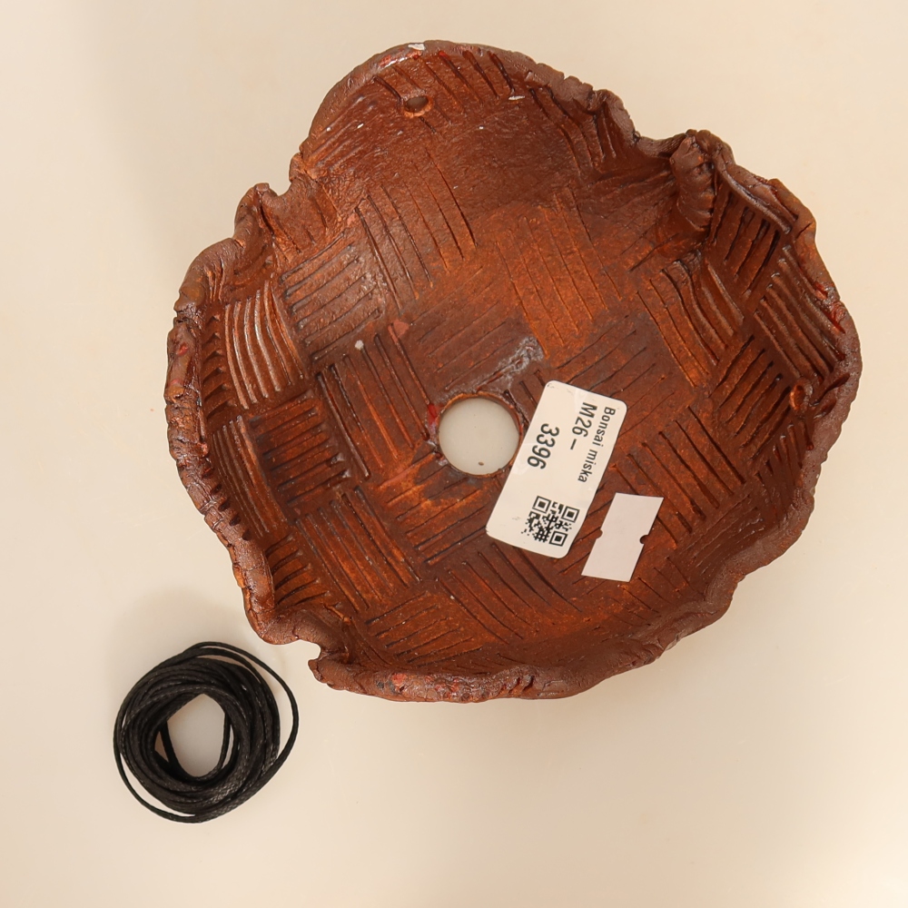 Coquille en céramique pour kokedama, 13,5 x 13 x 7,5 cm, couleur marron