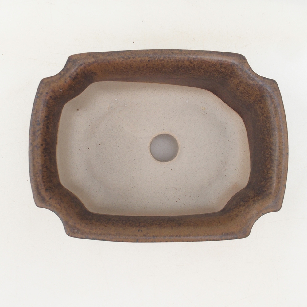Bol à bonsaï H01 - 12 x 9 x 5 cm - brun