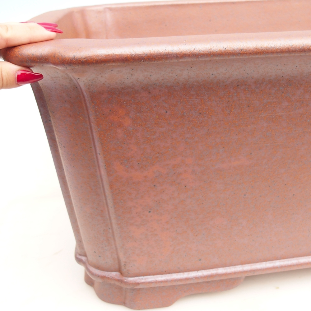 Bol bonsaï en céramique 61,5 x 47,5 x 26 cm , couleur métal - ENLEVEMENT PERSONNEL UNIQUEMENT ou transport sur palette