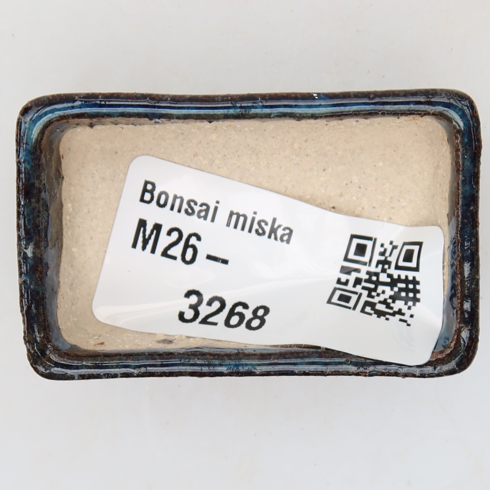Pot à bonsaï en céramique 5 x 3 x 2 cm, couleur bleue