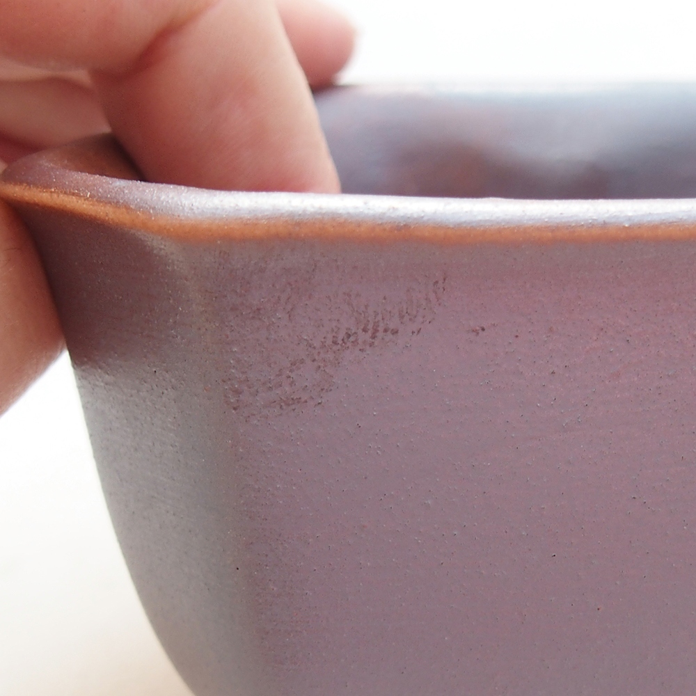 Bol à bonsaï en céramique 10 x 10 x 6 cm, couleur métal