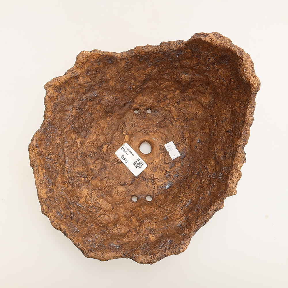 Coquille en céramique 22 x 19 x 17 cm, couleur marron