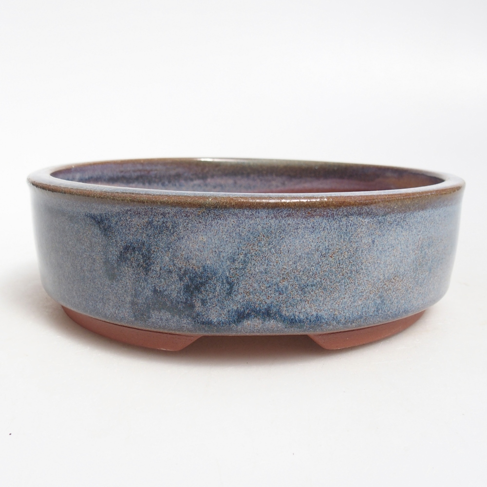 Bol à bonsaï en céramique 16 x 16 x 5 cm, couleur bleu