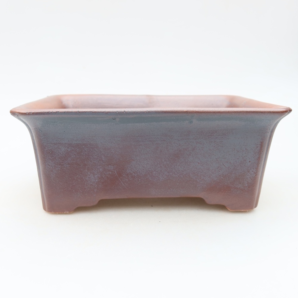 Pot à bonsaï en céramique 18 x 13,5 x 7,5 cm, couleur métallique