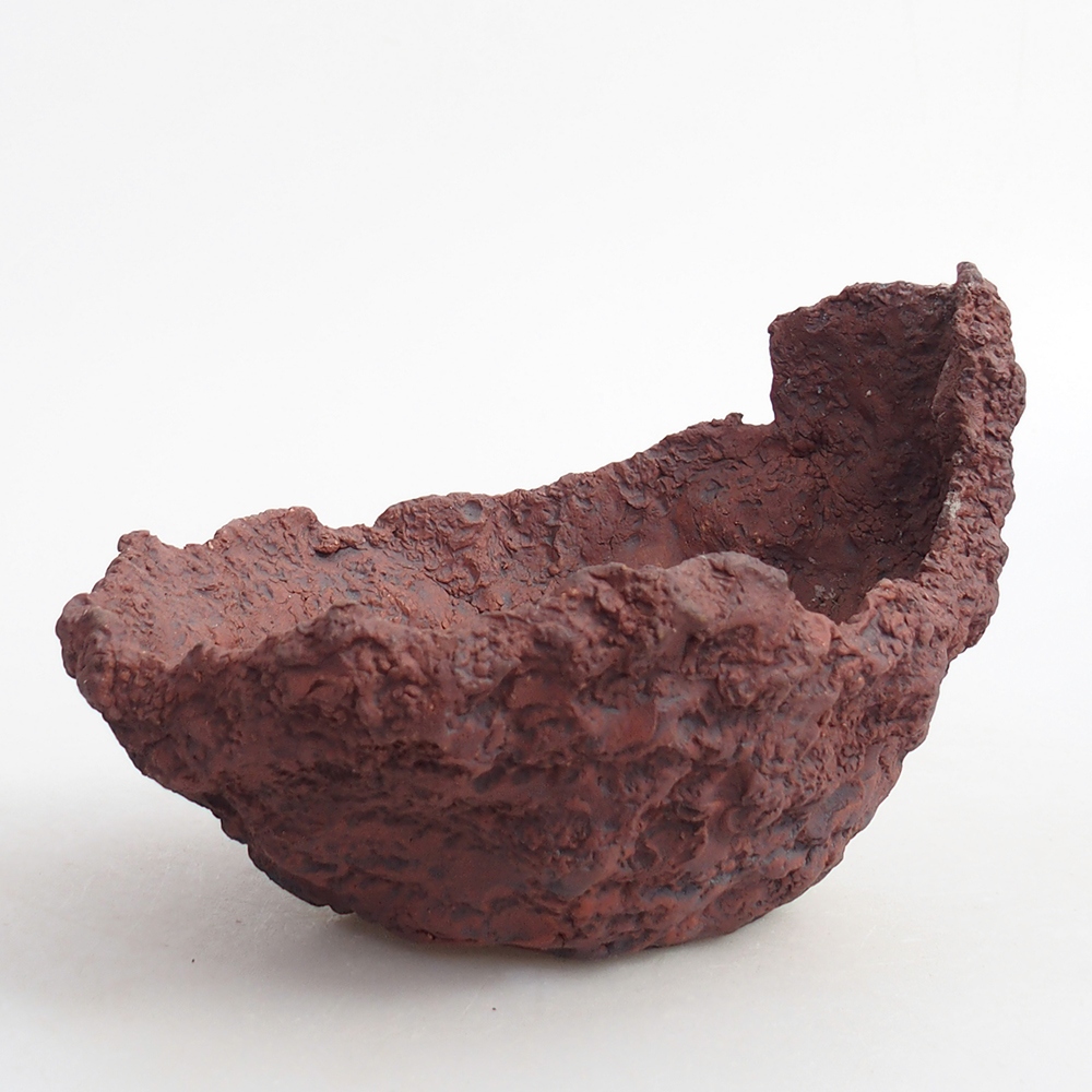 Coquille en céramique 13 x 11,5 x 10,5 cm , couleur marron