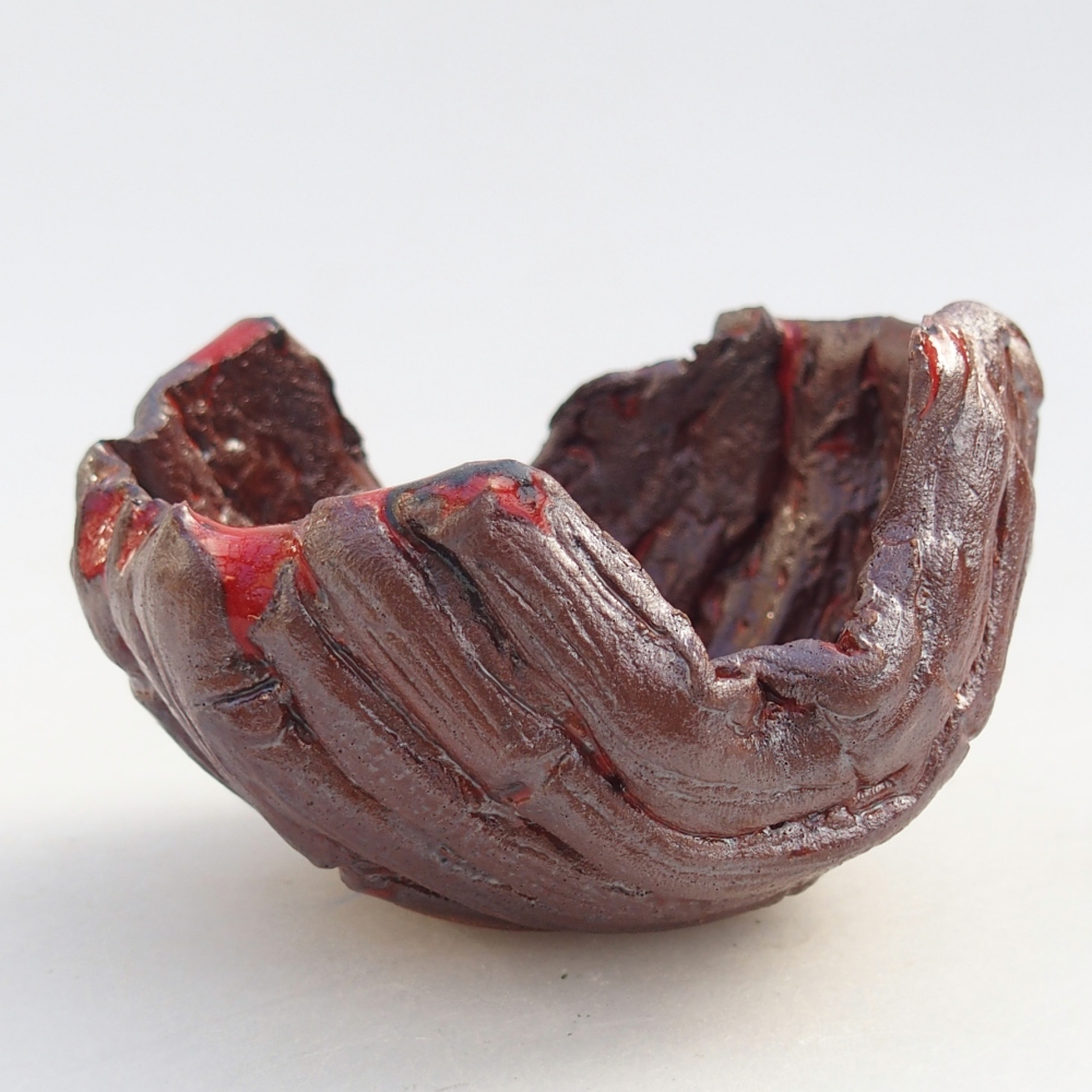 Coquille en céramique 8 x 8 x 5,5 cm , couleur marron