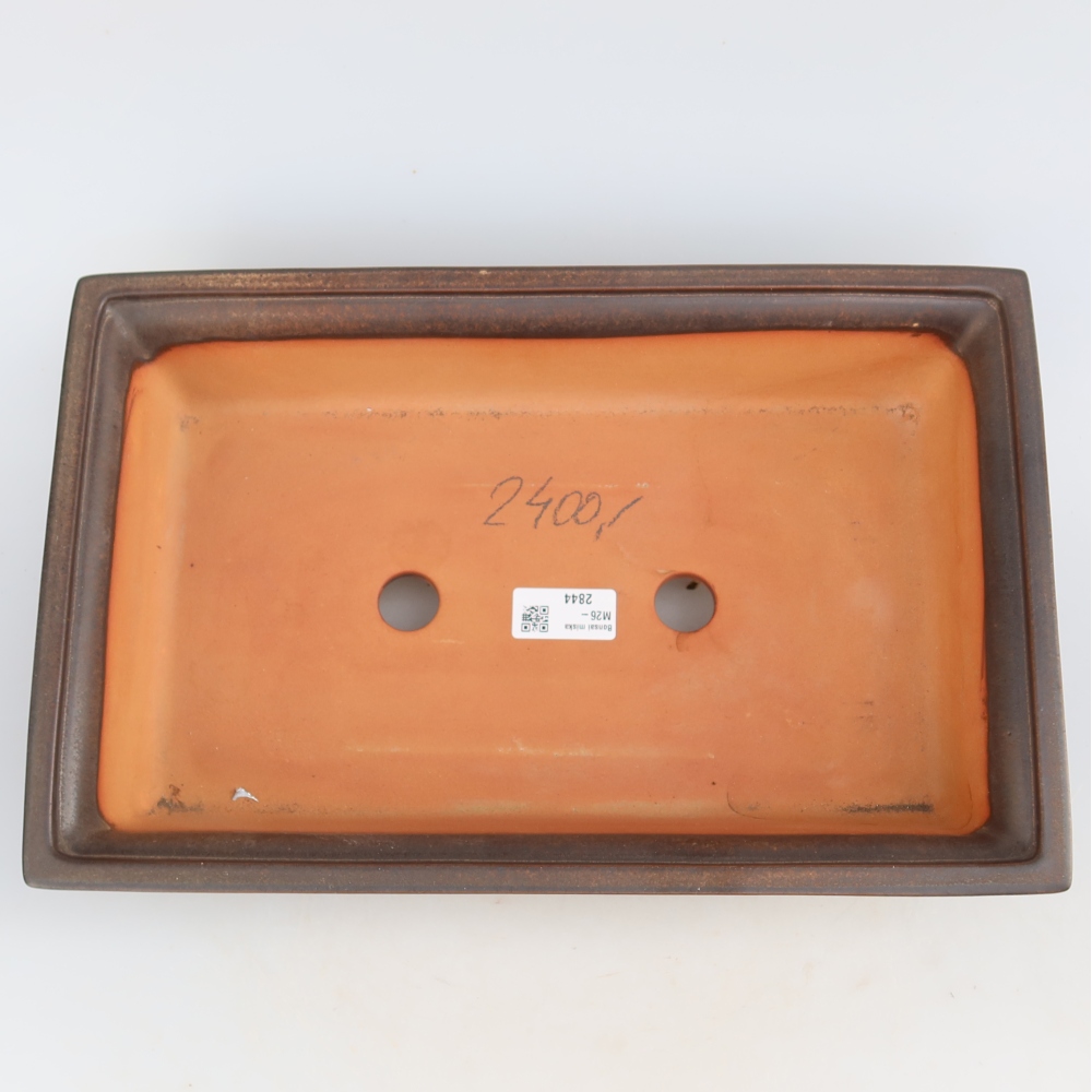 Bol en céramique  36 x 23 x 8 cm, couleur marron - RETRAIT SUR PLACE UNIQUEMENT ou expédition par palette