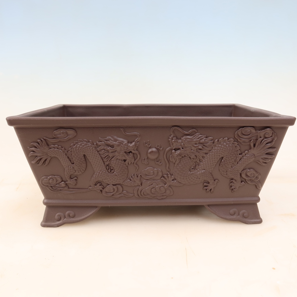 Pot à bonsaï en plastique MP-37 marron - 28 x 19 x 11,5 cm 