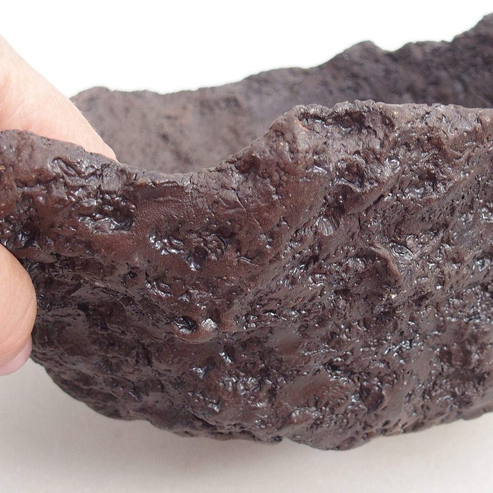 Coquille en céramique 24 x 21 x 16,5 cm , couleur marron