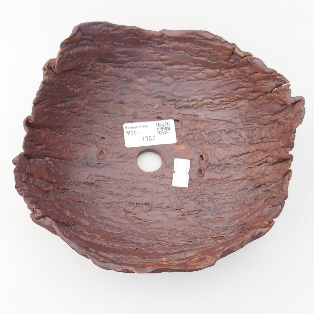 Coquille en céramique 20 x 17,5 x 7 cm , couleur marron