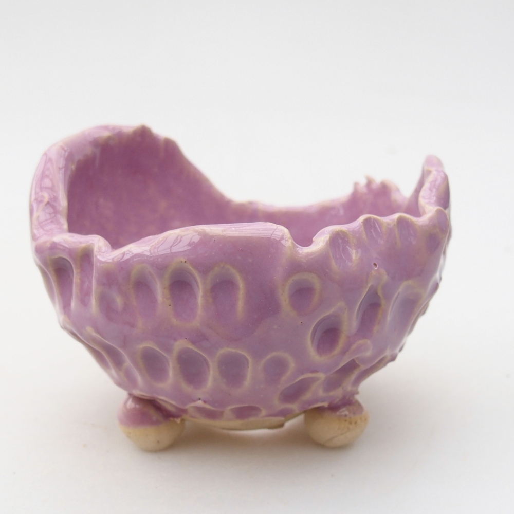 Coquille en céramique 8,5 x 8 x 6,5 cm , couleur violet