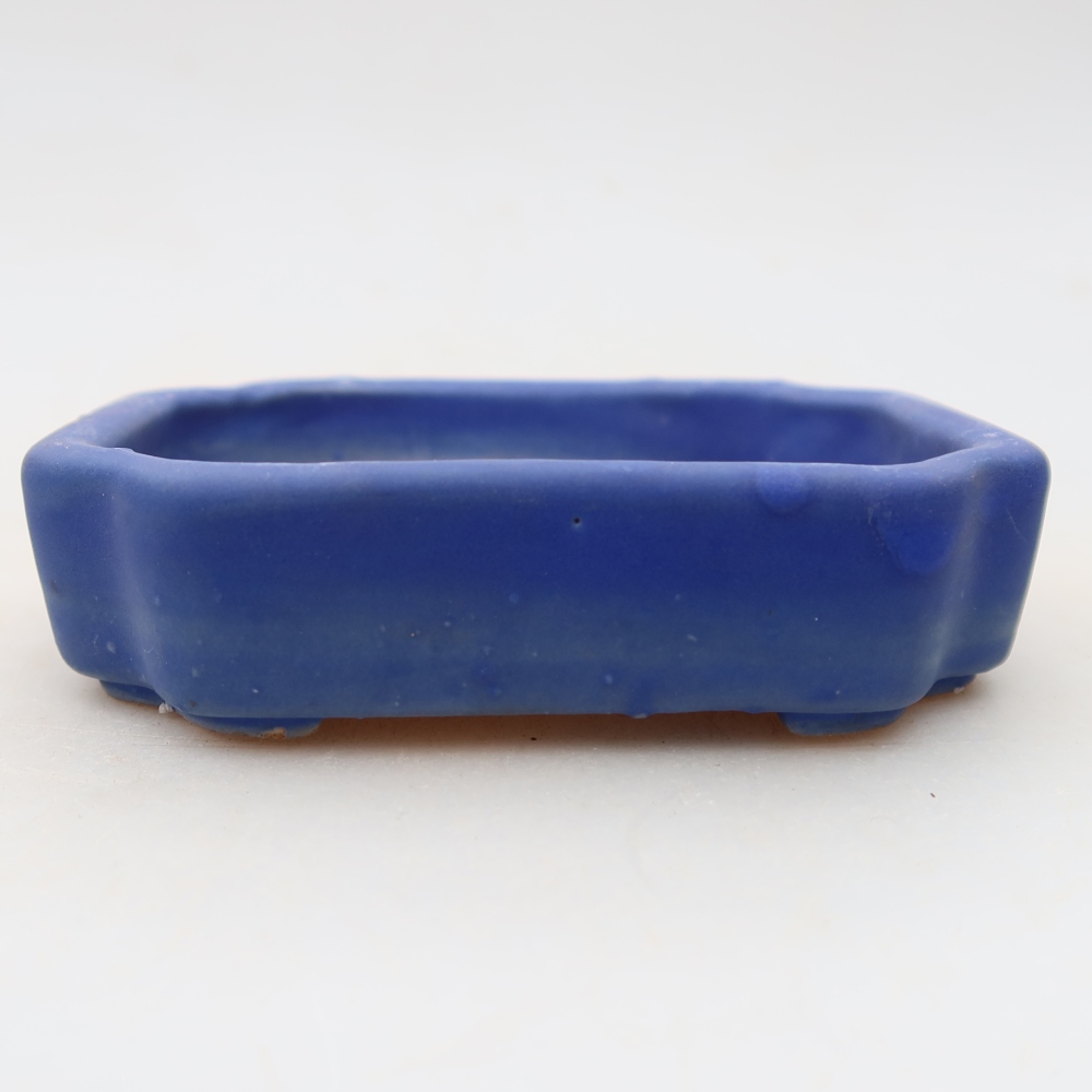 Bol à bonsaï en céramique 10 x 8 x 2,5 cm, couleur bleu
