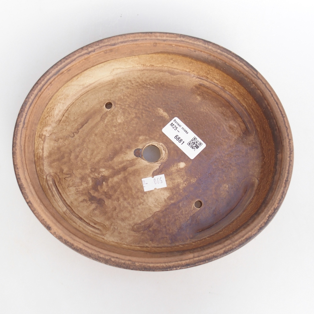 Bol à bonsaï en céramique 24 x 20,5 x 5 cm, rose