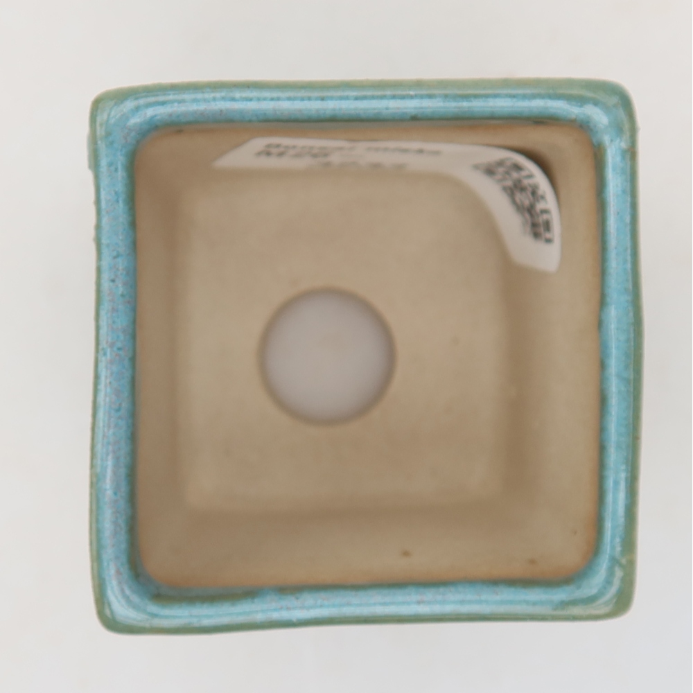 Bol à bonsaï en céramique 4,5 x 4,5 x 5 cm, couleur bleu