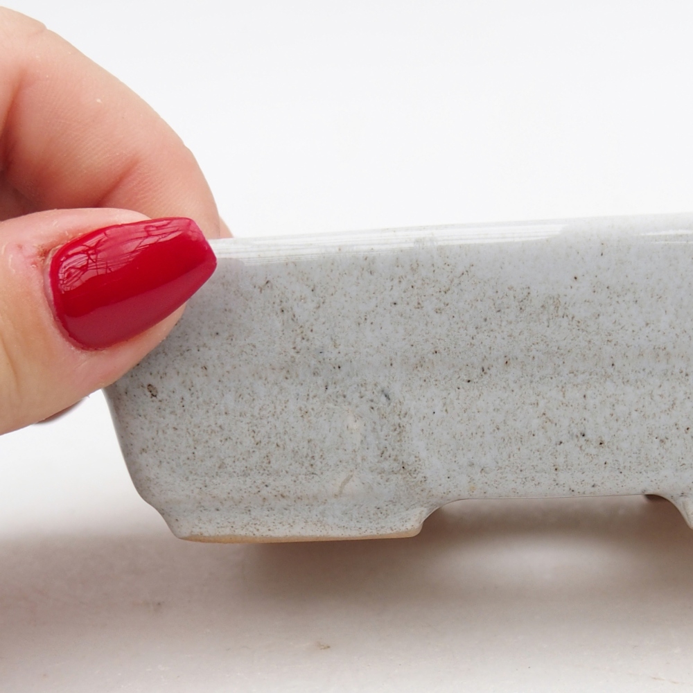 Bol à bonsaï en céramique 10 x 7 x 3 cm, gris