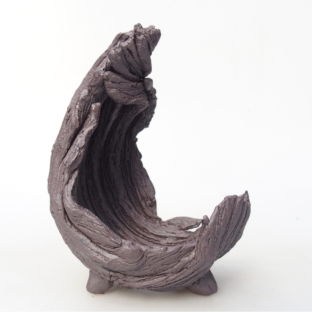 Coquille en céramique 9,5 x 8 x 11,5 cm , couleur métallique