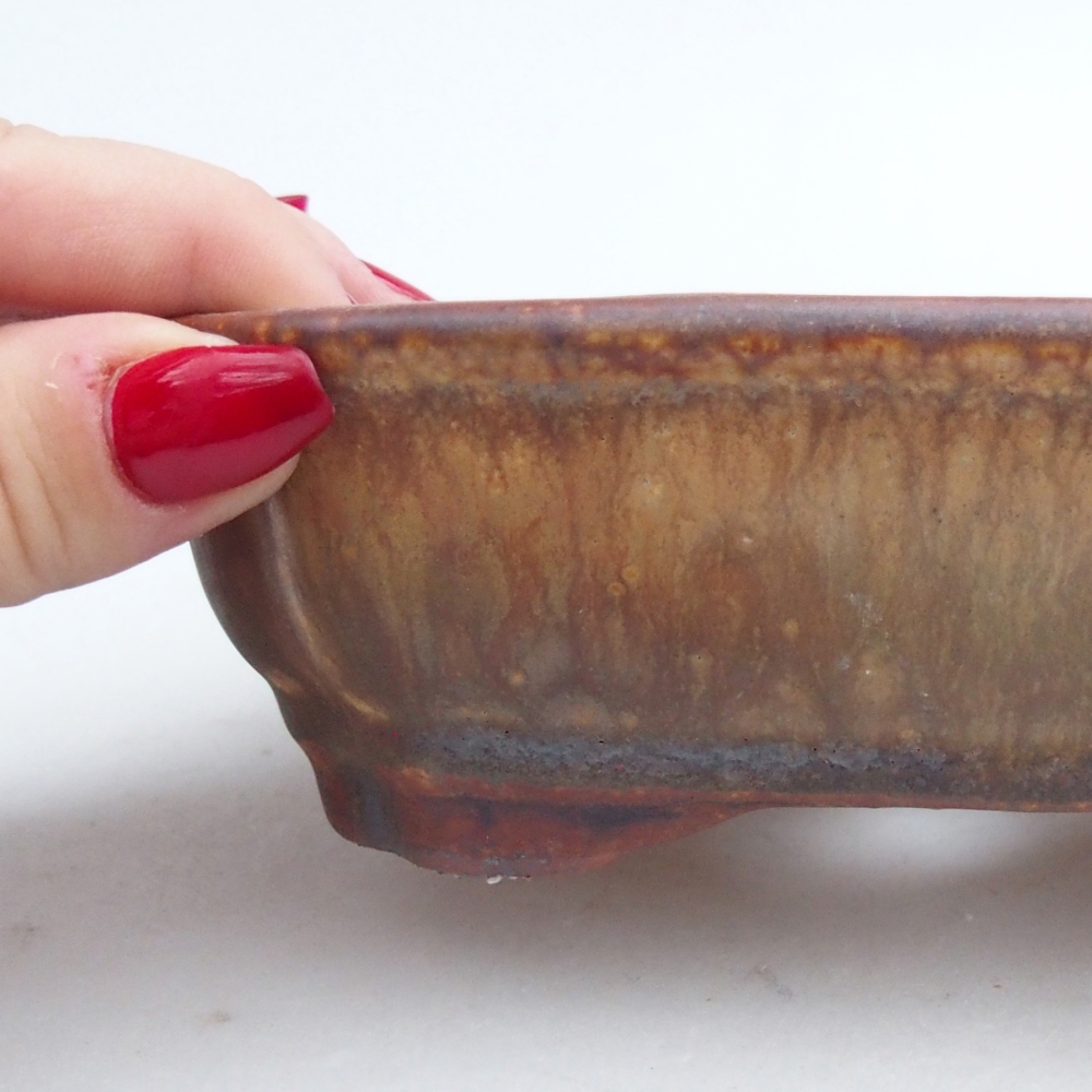 Bol à bonsaï en céramique 16 x 12 x 5 cm, vert