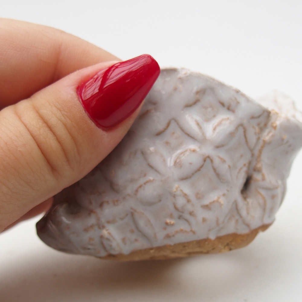 Coquille en céramique 8 x 7 x 4,5 cm , couleur blanche