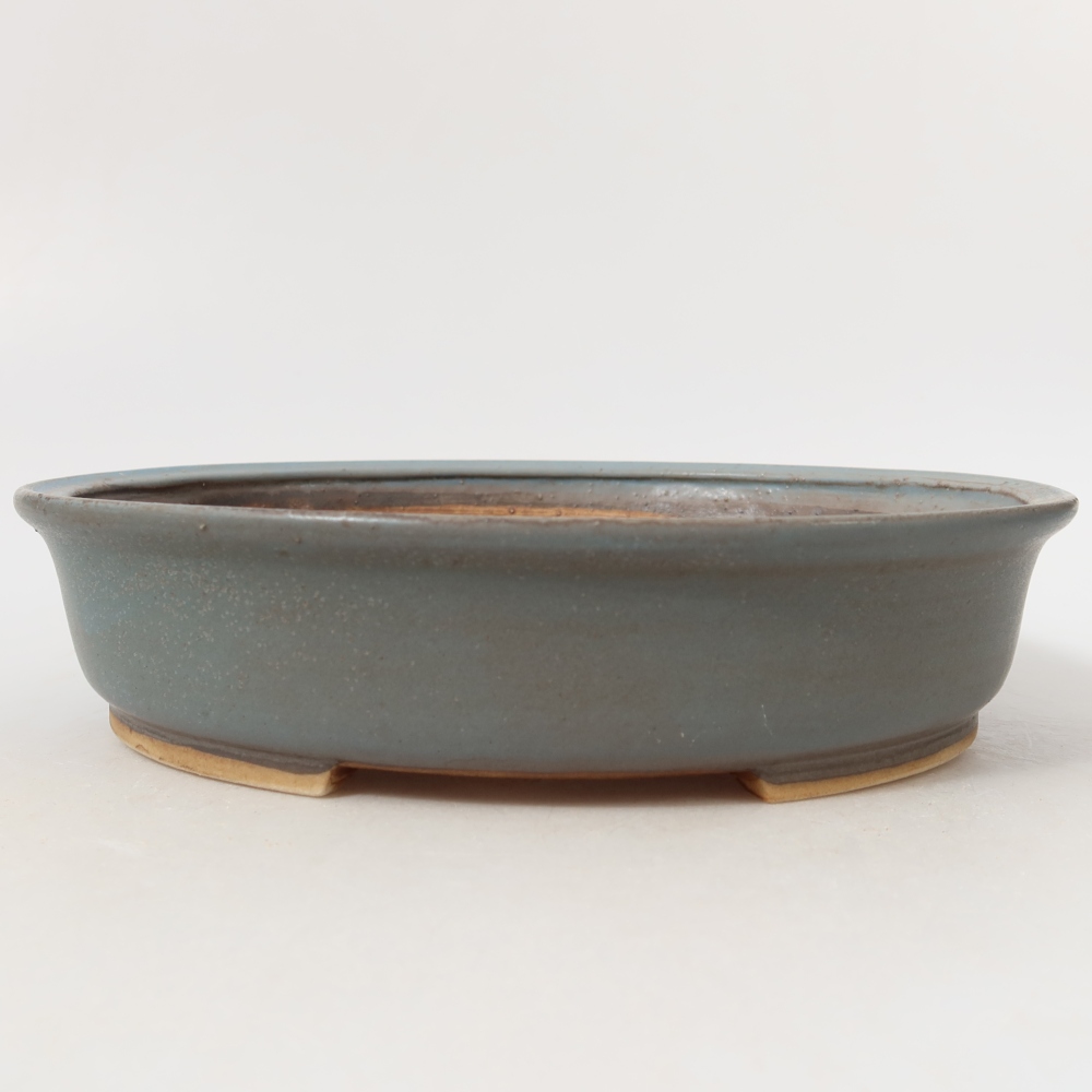 Bol à bonsaï en céramique 21 x 19 x 5 cm, couleur bleu