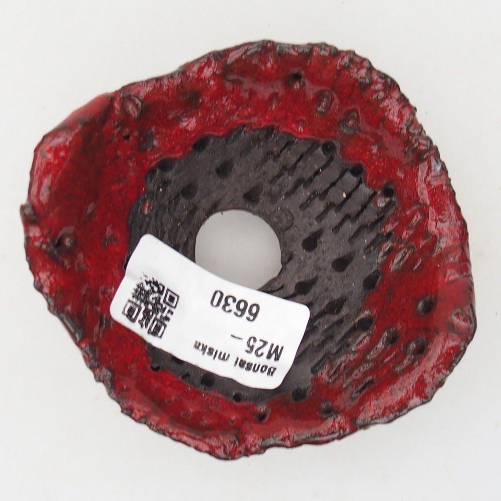 Coquille en céramique 8,5 x 8 x 4,5 cm , couleur rouge