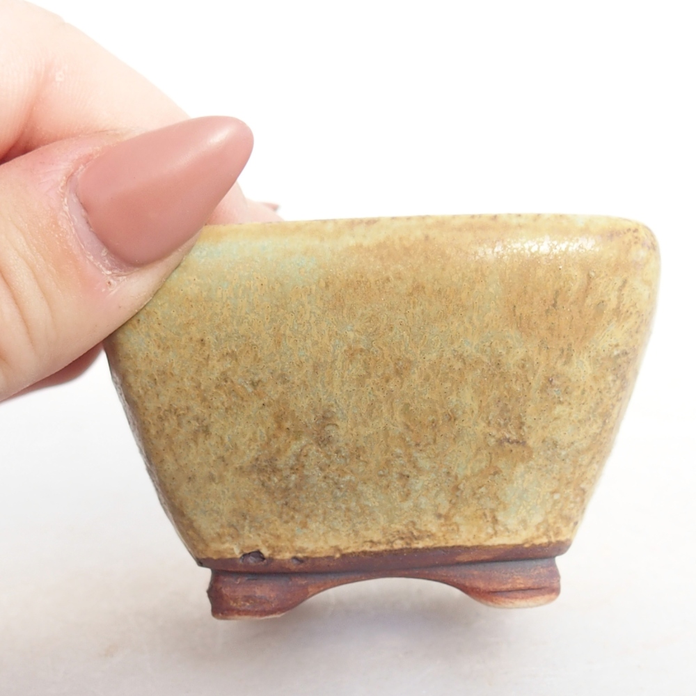 Bol à bonsaï en céramique 6 x 6 x 4 cm, vert
