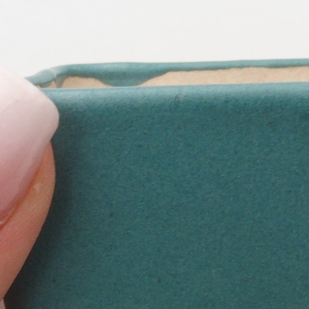 Bol à bonsaï en céramique 6,5 x 5,5 x 4 cm, couleur bleu