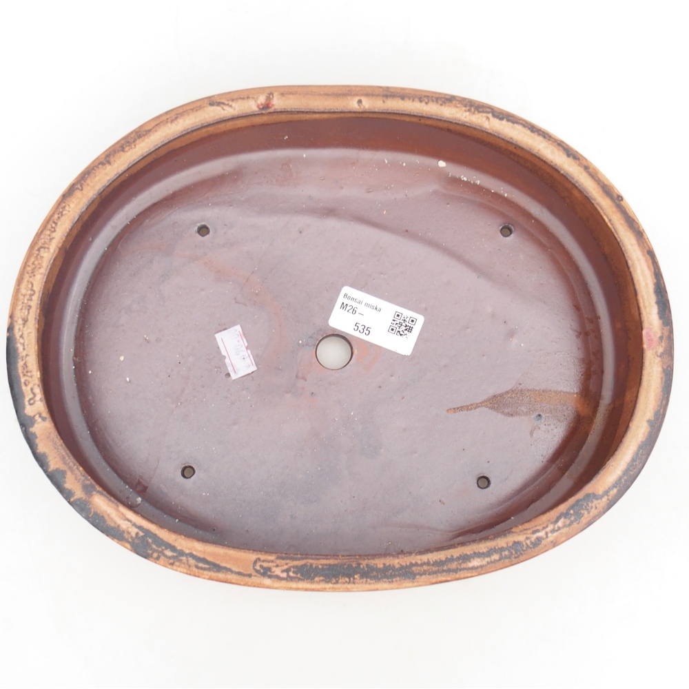 Bol à bonsaï en céramique 27 x 21 x 5 cm, rose