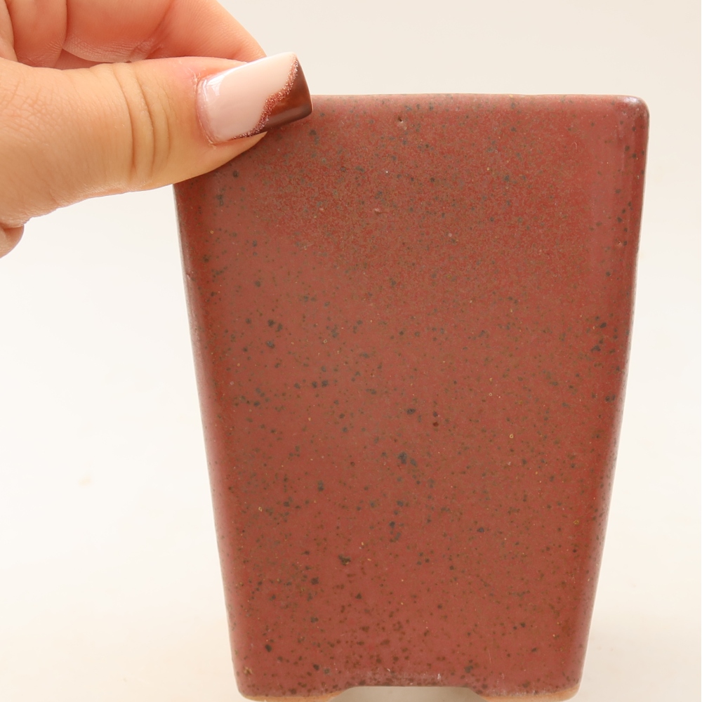 Bol à bonsaï en céramique 8,5 x 8,5 x 11 cm, rose