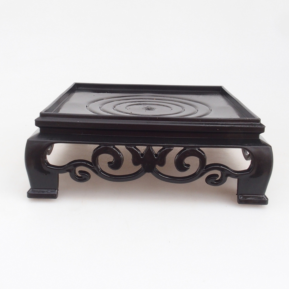 Table de bonsaï en plastique carrée 14,5 x 14,5 x 5 cm, couleur noire