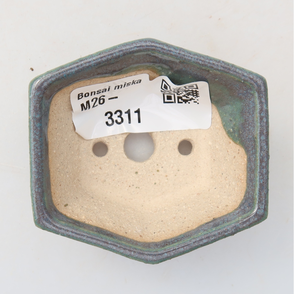 Pot à bonsaï en céramique 6 x 5,5 x 2,5 cm, couleur grise