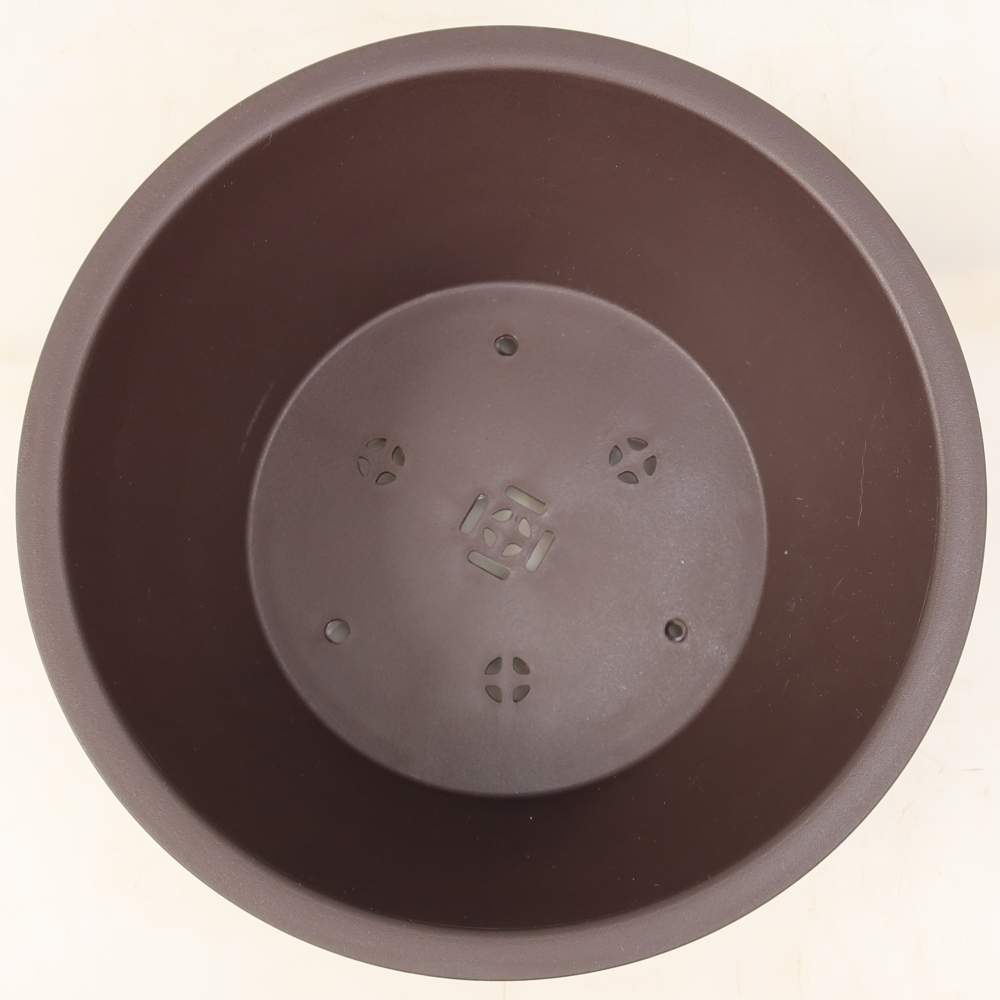 Pot à bonsaï en plastique MP-25 marron - 26,5 x 26,5 x 11 cm