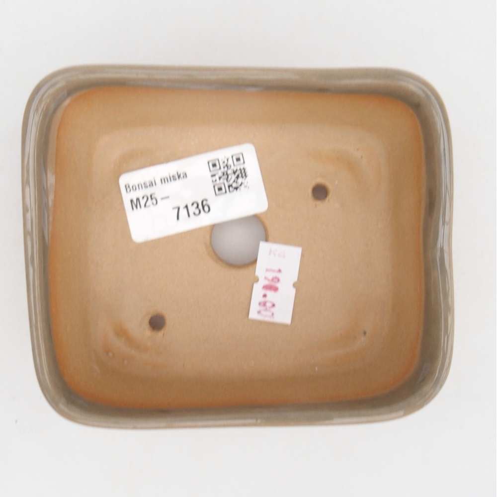 Bol à bonsaï en céramique 10,5 x 8,5 x 4 cm, gris