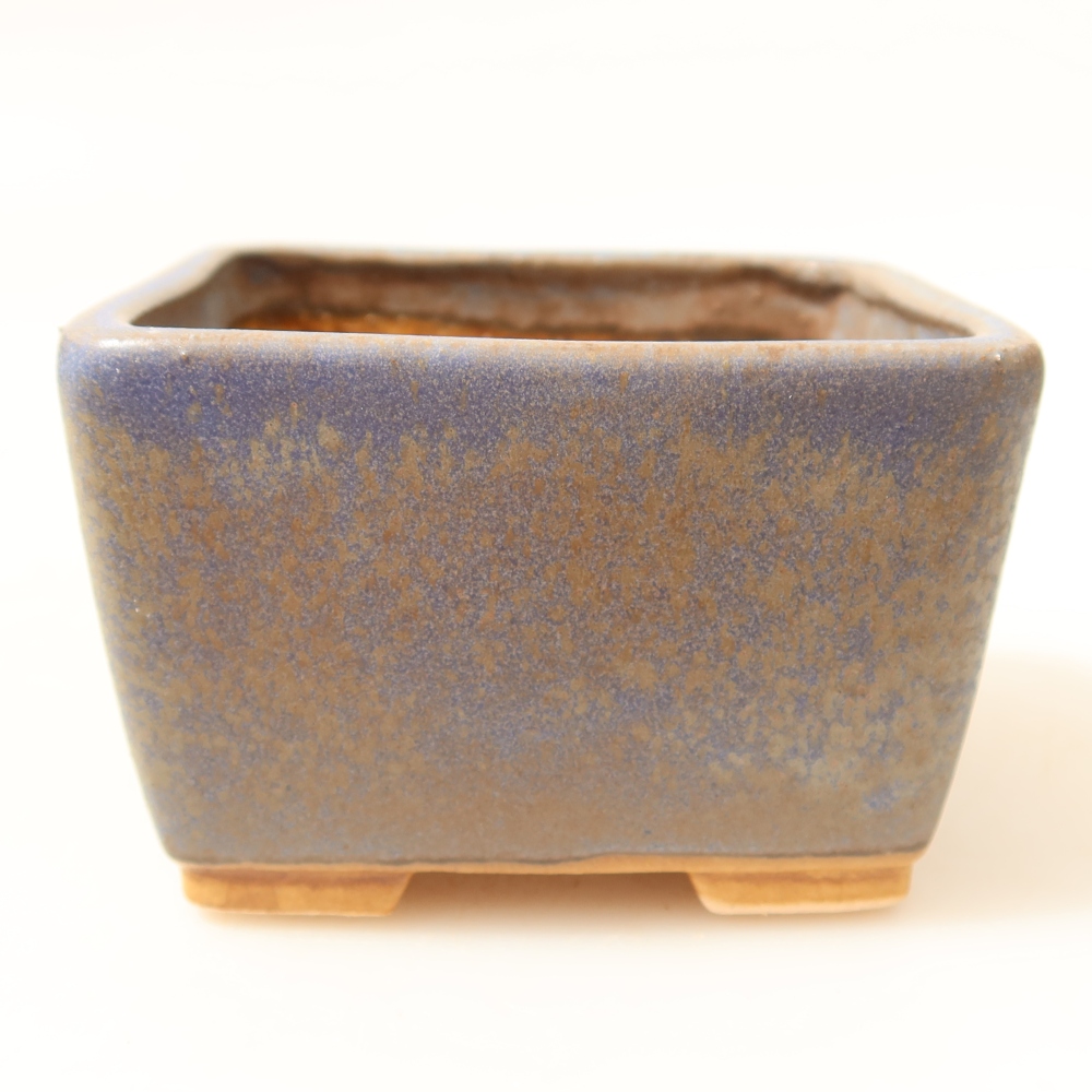 Bol à bonsaï en céramique 8,5 x 8,5 x 5,5 cm, couleur bleu