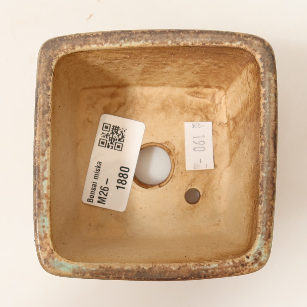 Bol à bonsaï en céramique 8,5 x 8,5 x 5,5 cm, vert
