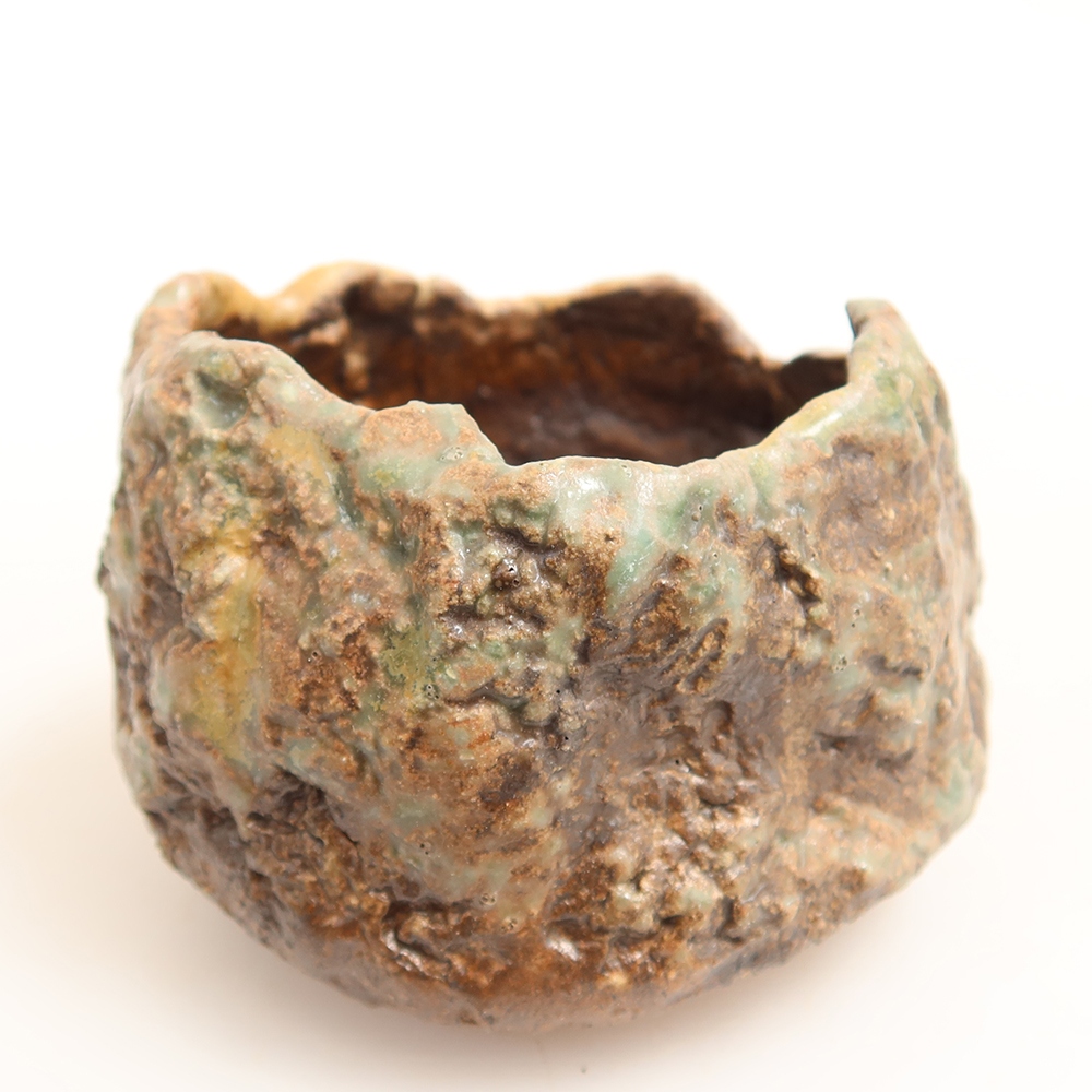 Coquille en céramique  6 x 5,5 x 5,5 cm , couleur verte