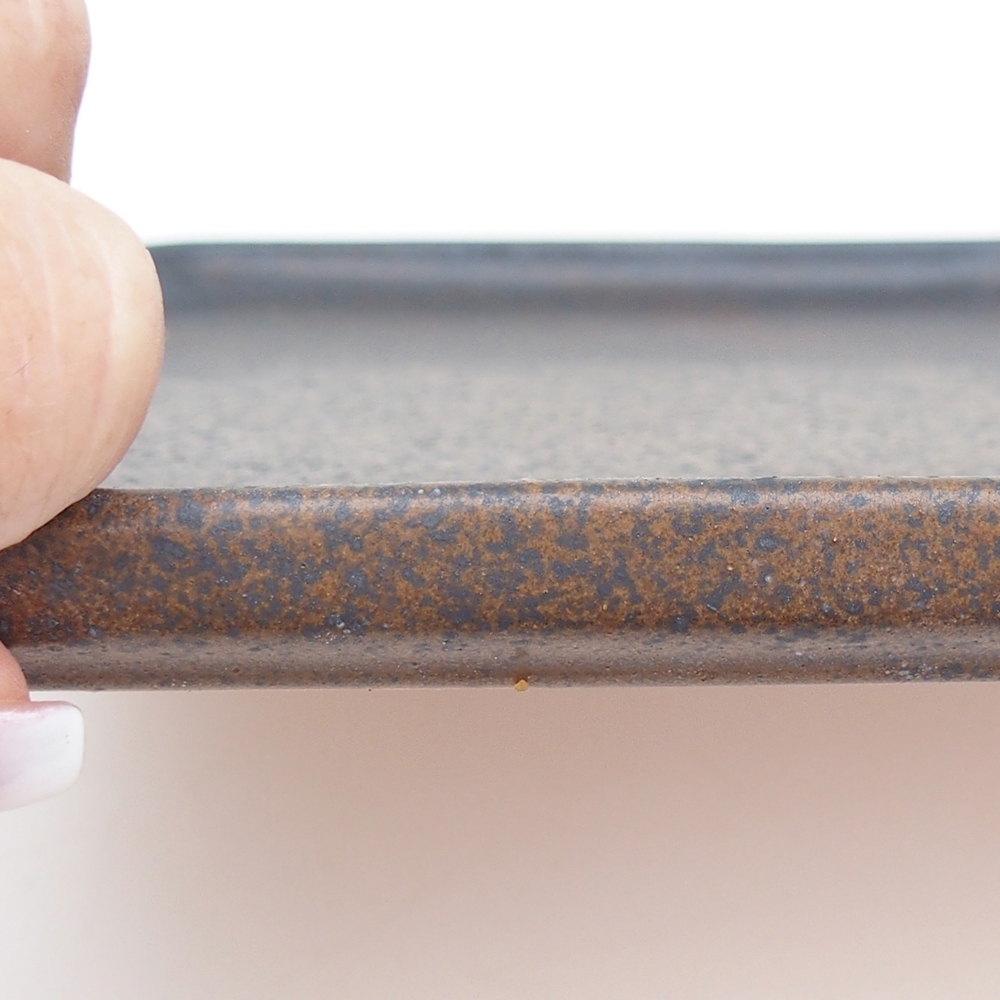 Bol en céramique H07 - 28 x 19 x 1,5 cm - brun