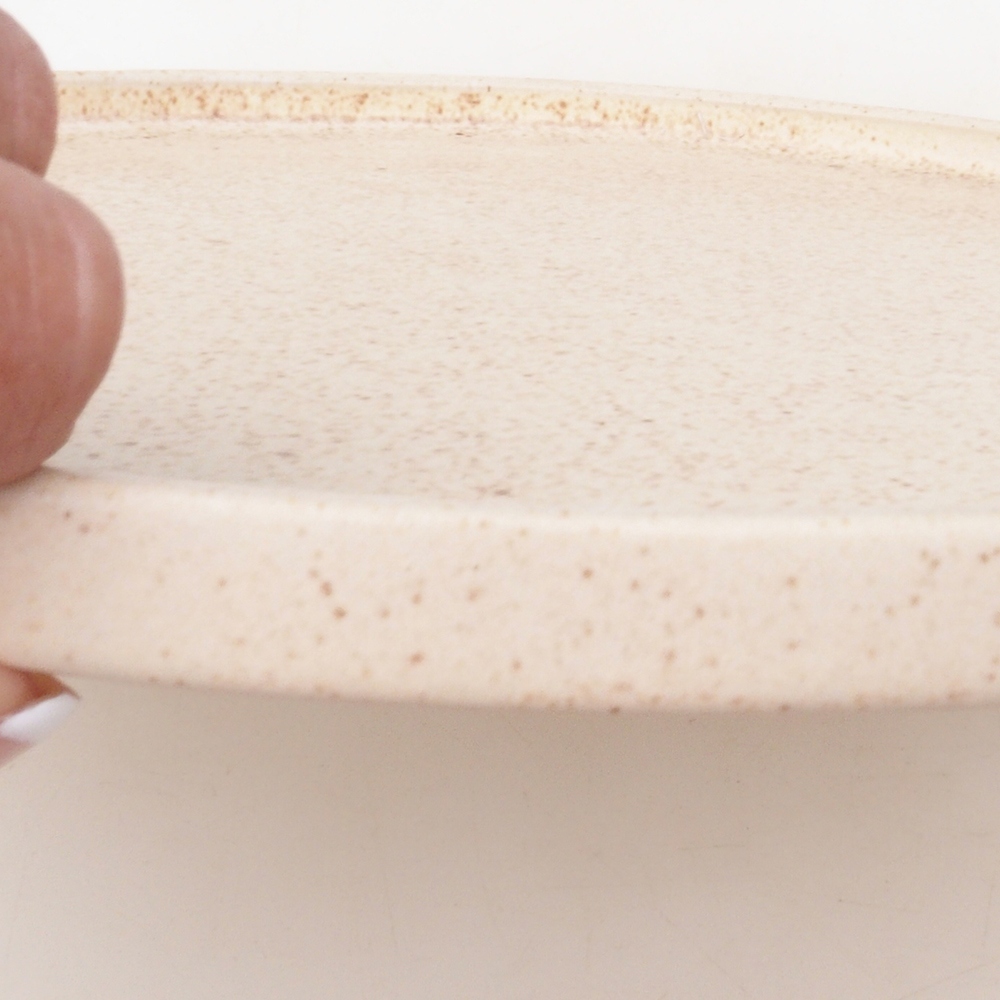 Console ronde pour bonsaïs D7-L - 28 x 28 x 1,5 cm - beige