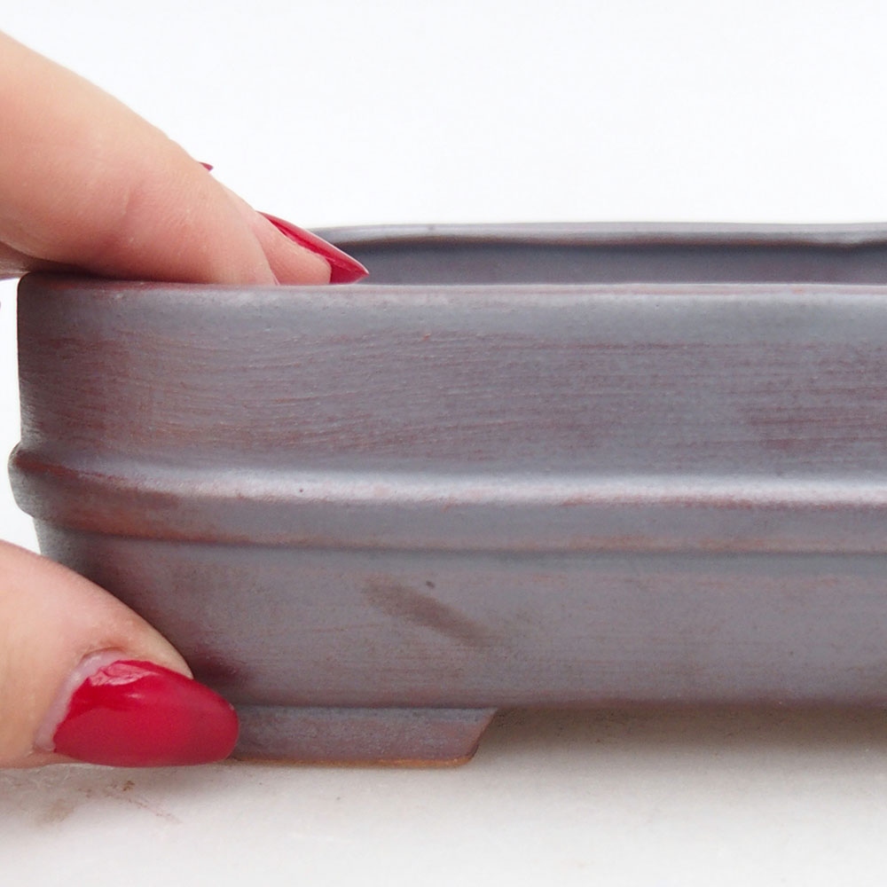 Bol bonsaï en céramique 14,5 x 12,5 x 4,5 cm, couleur métal