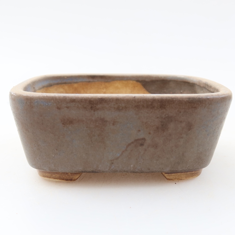 Pot à bonsaï en céramique 10 x 8,5 x 4 cm, couleur bleue