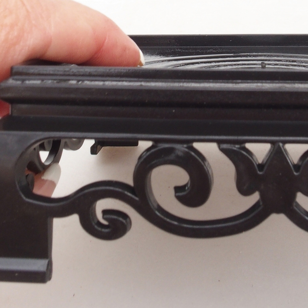 Table de bonsaï en plastique carrée 12,5 x 12,5 x 4 cm, couleur noire