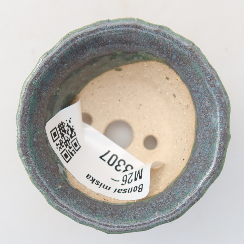 Pot à bonsaï en céramique 5,5 x 5,5 x 3 cm, couleur grise