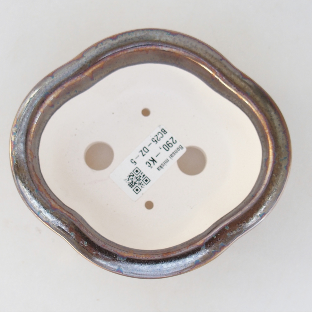 Bol à bonsaï en céramique 13 x 12 x 5 cm, couleur or