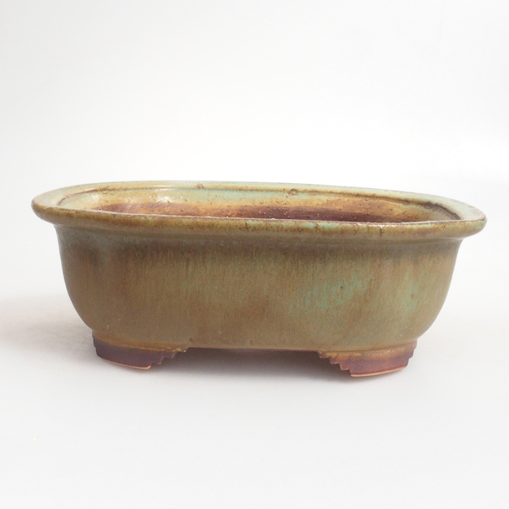 Bol à bonsaï en céramique 10 x 8,5 x 4 cm, brun