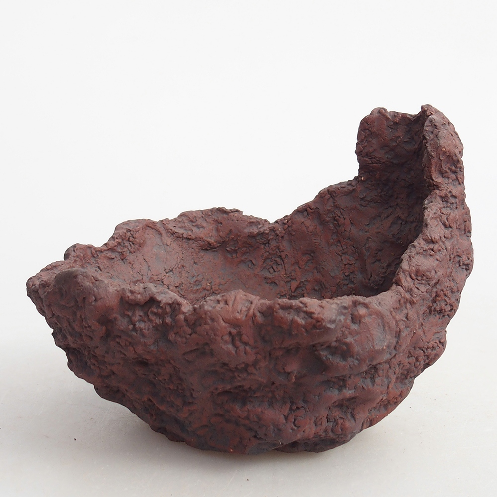 Coquille en céramique 10 x 8 x 8,5 cm , couleur marron