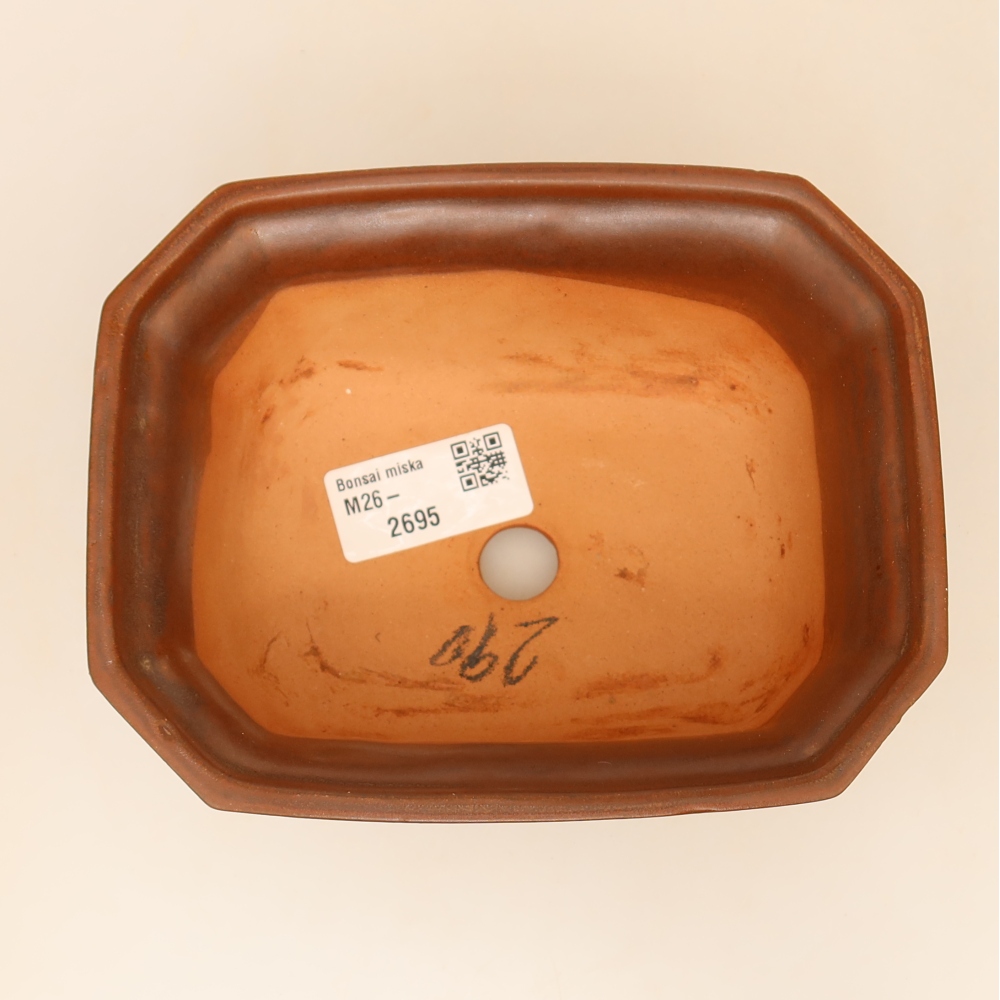 Bol en céramique  15 x 12 x 7 cm, couleur marron