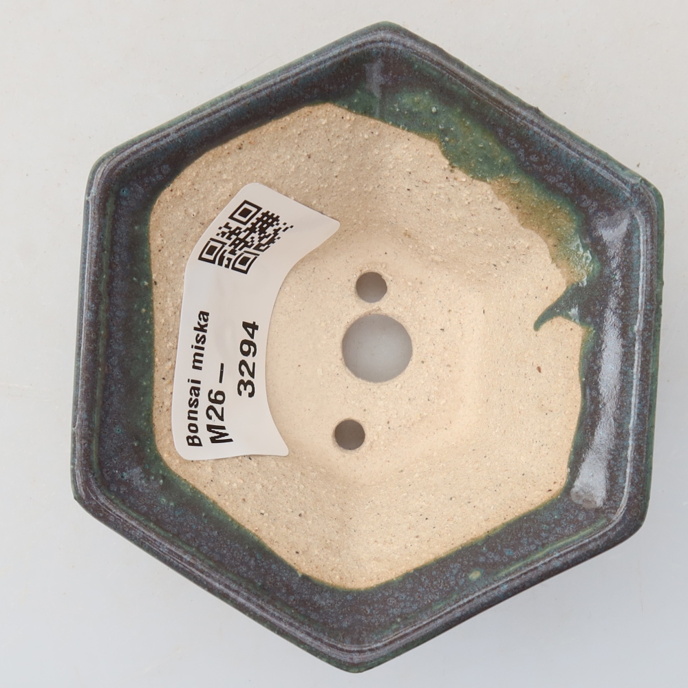 Pot à bonsaï en céramique 8 x 7 x 3,5 cm, couleur grise