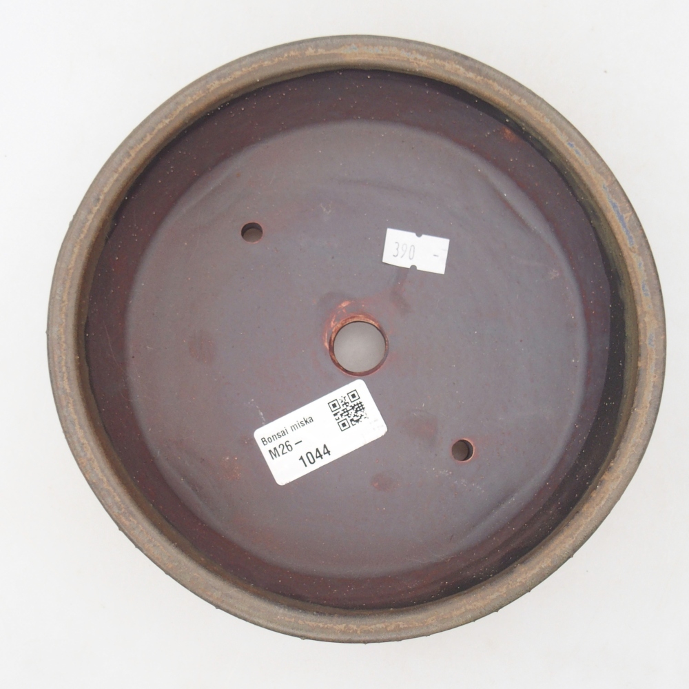 Bol à bonsaï en céramique 17,5 x 17,5 x 5 cm, brun