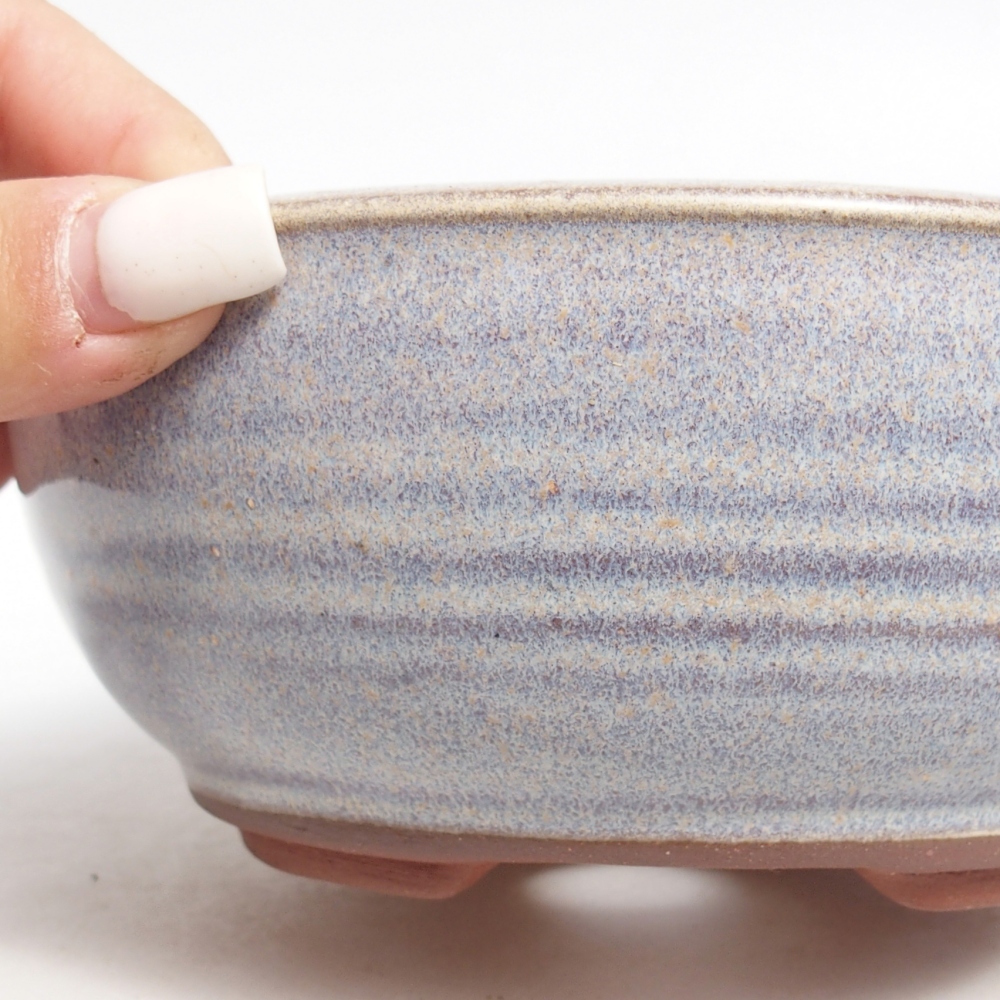 Bol à bonsaï en céramique 15 x 15 x 6 cm, couleur bleu