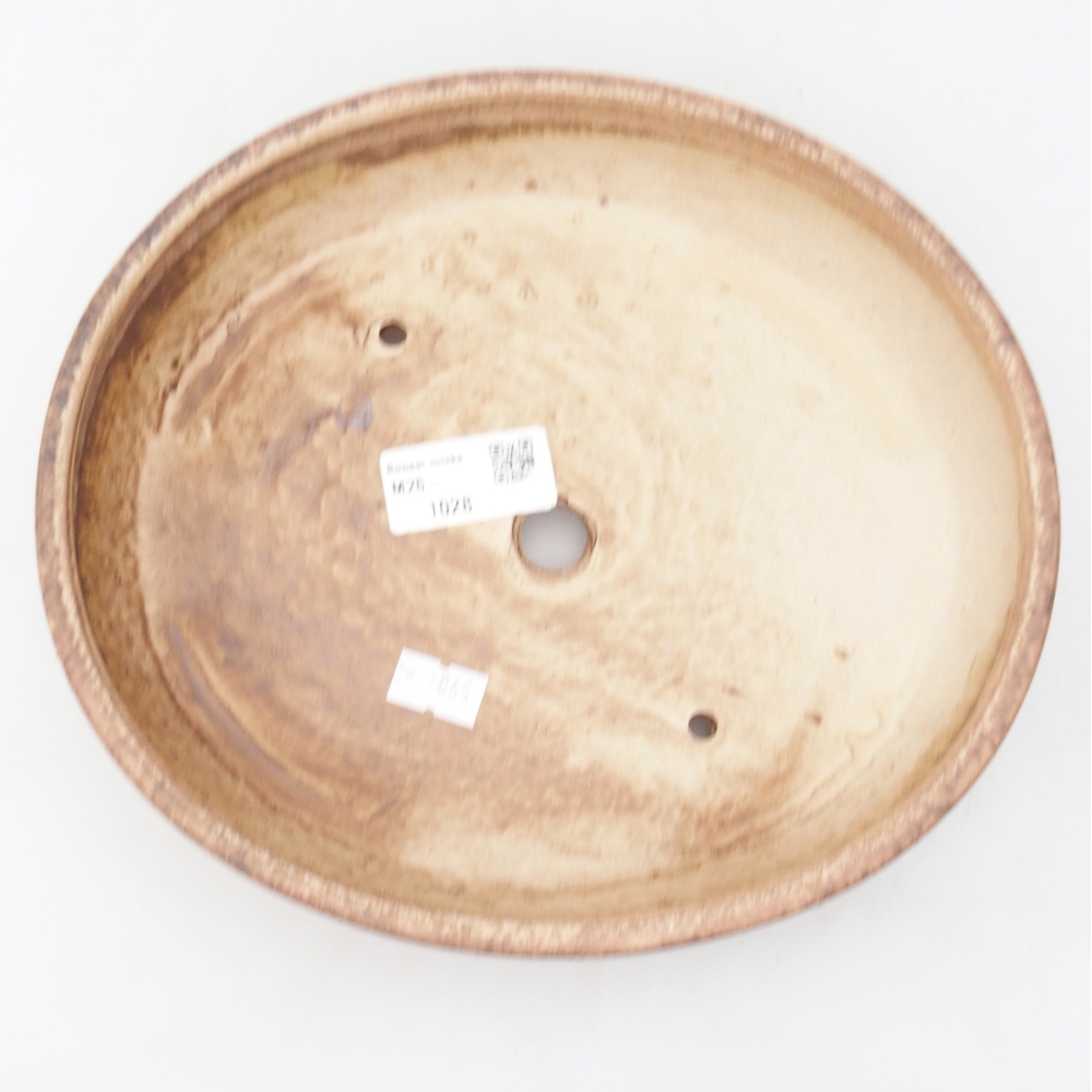 Bol à bonsaï en céramique 22,5 x 20 x 4,5 cm, rose